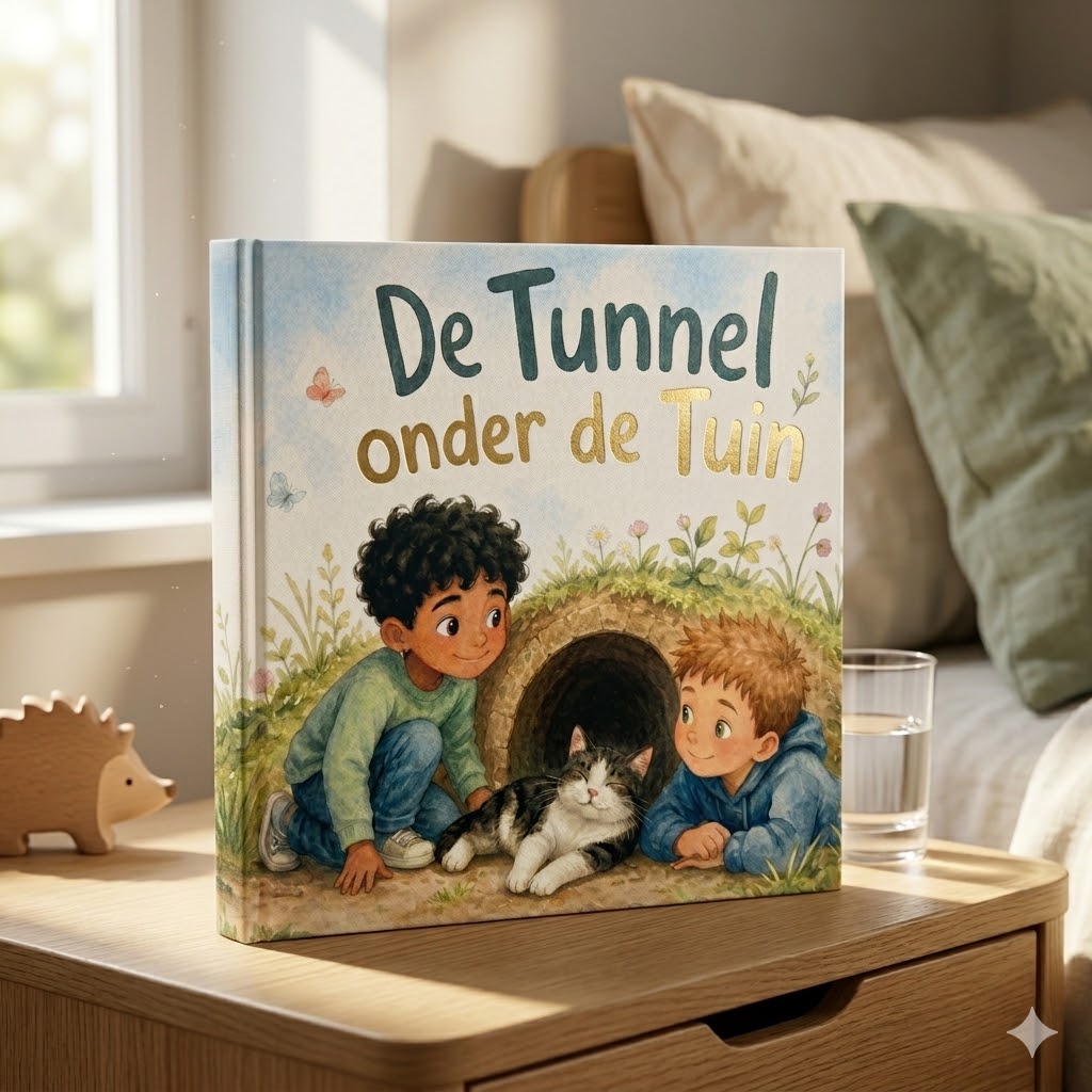 Een geleverd boekje op het nachtkastje van Josje